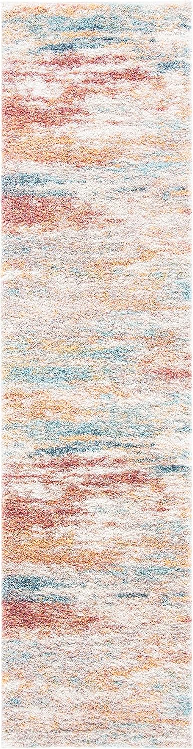 Alfombra pasillo 2ft3pulg x 8ft beige abstracto
