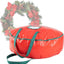 Bolsa almacenamiento corona Navidad roja 24"