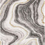 Alfombra acento 2'3x4' gris y dorado diseño moderno
