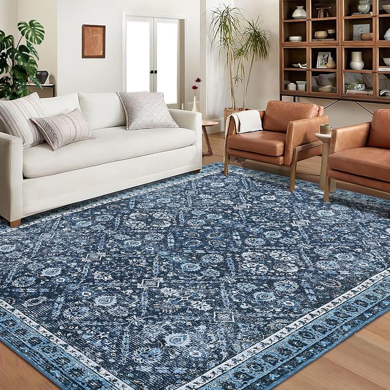 Alfombra sala 9x12ft bohemia pelo bajo antiderrap