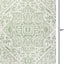 Alfombra Boho Medallion 5x8ft color verde/crema texturizado