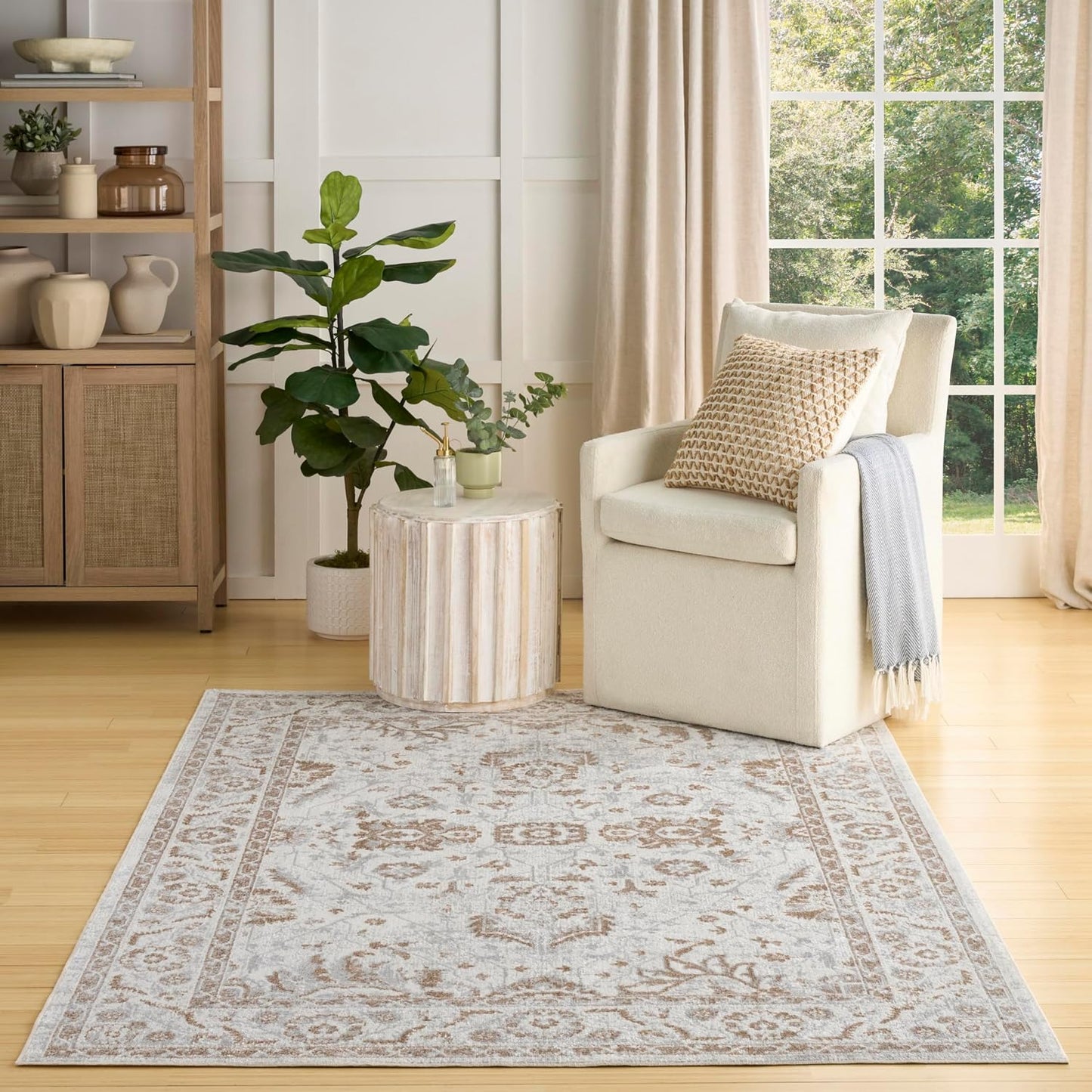 Alfombra lavable 4x6ft para dormitorio sala comedor