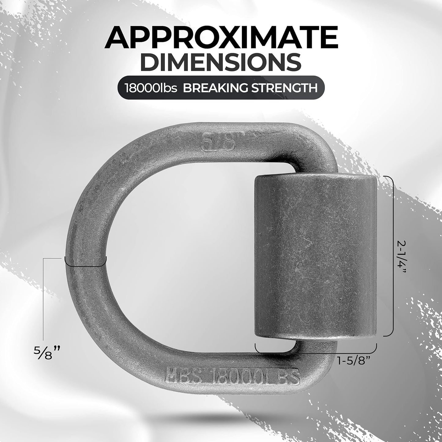 Anclaje 5/8pulg soporte 18000lb para remolques pack 10