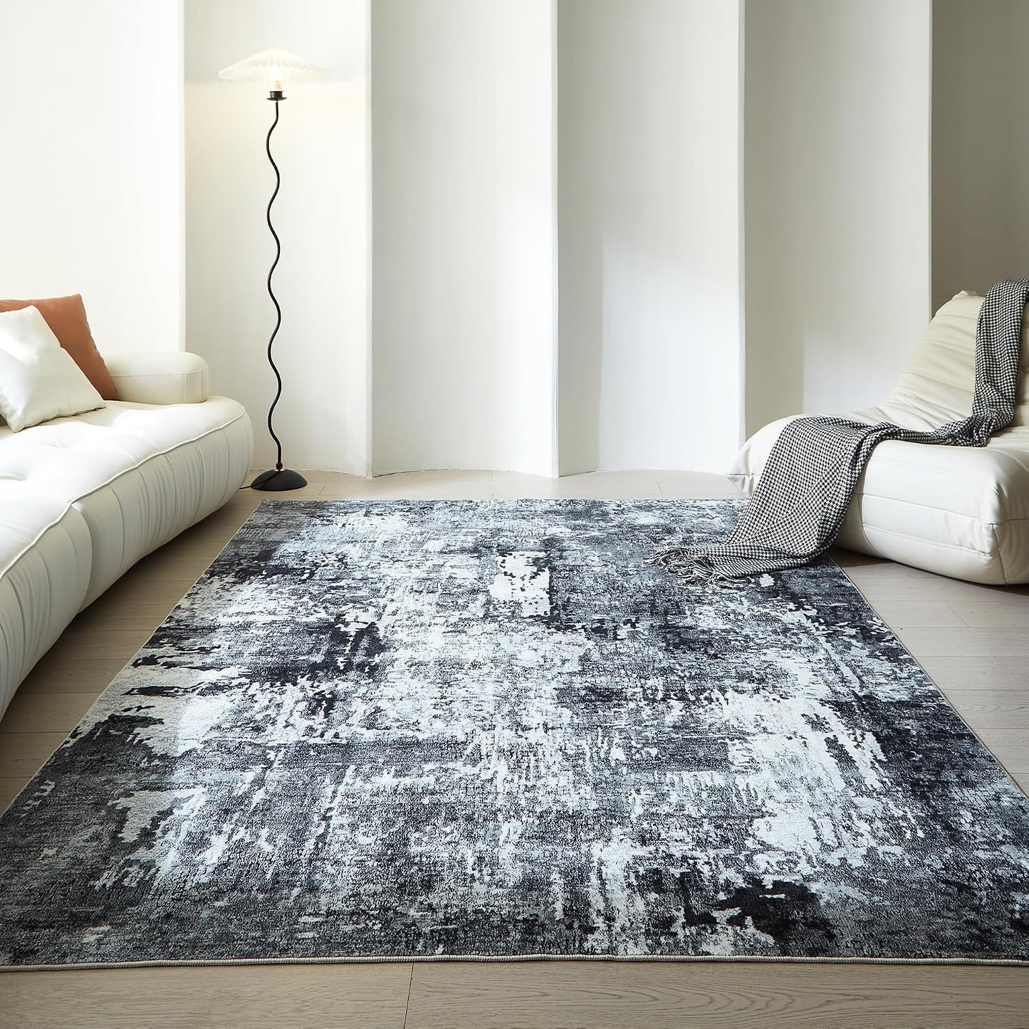 Alfombra área 5x7ft bohemio suave antiderrap