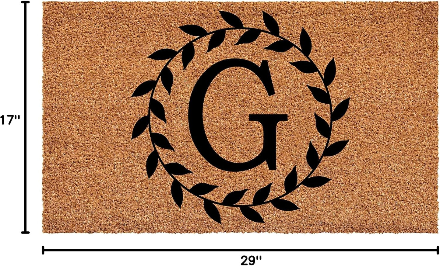 Felpudo con monograma G 17x29pulg