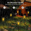 4 Pzas Luces Fuego Flicker Solar para Jardín Exterior
