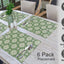 Manteles individuales algodón 13x19pulg set 6 color verde