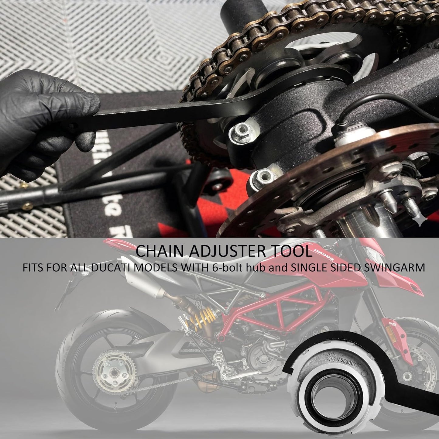 Herramienta ajustadora cadena acero Ducati