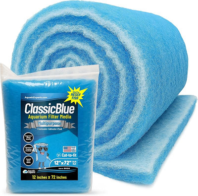 Almohadilla filtro acuario 12x72pulg azul y blanco se corta