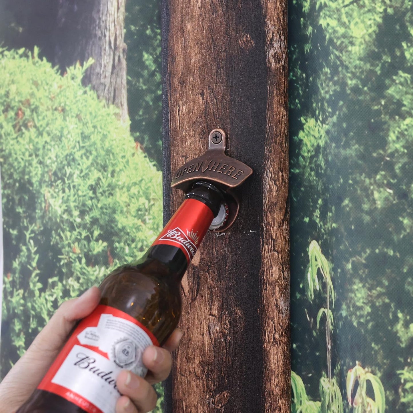 Abridor magnético cobre pared con rosca para botellas 2 pzas