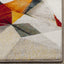 Alfombra decorativa 2'3x4' gris claro y naranja moderna