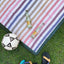 Manta rayas colores poliéster impermeable para niños 5x7ft