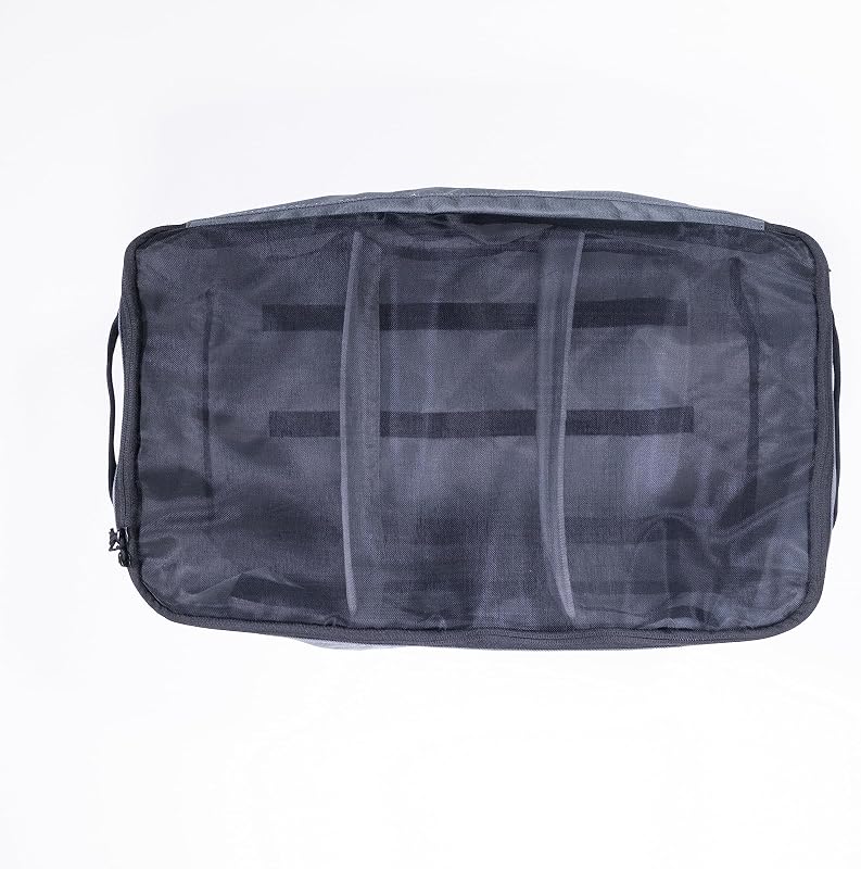 Cubo embalaje malla transparente XL gris carbón