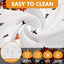 Mantel Halloween 70x70pulg con borde festoneado impermeable
