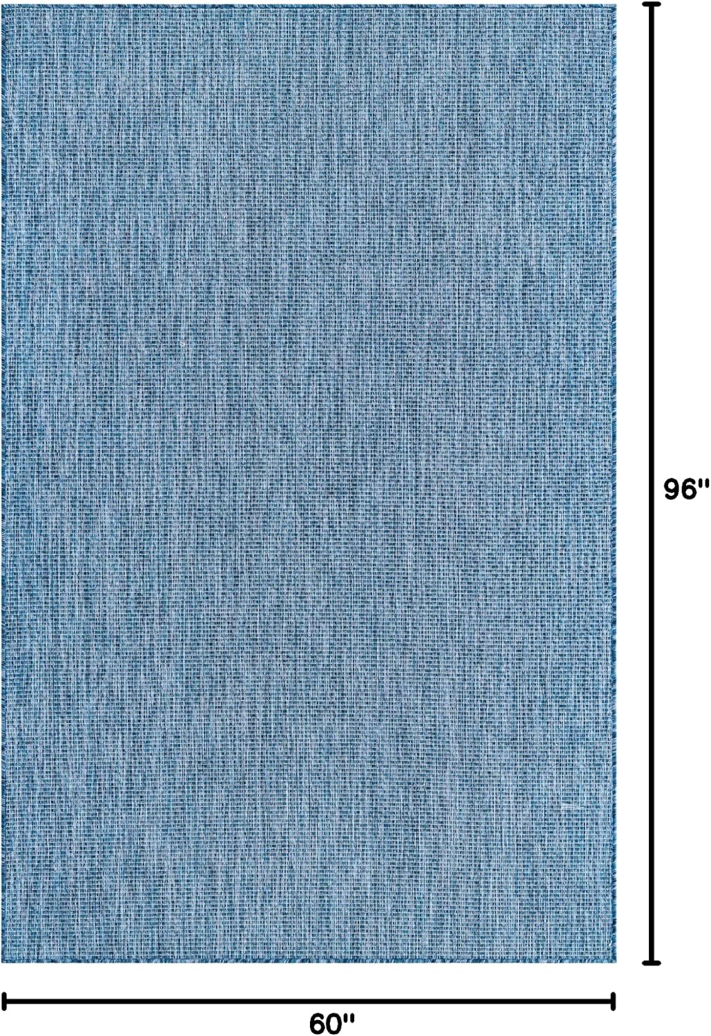 Alfombra tejido plano transición 5'3x8' azul
