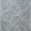 Alfombra patio azul marino/crema 7.9x10.2pies resistente UV