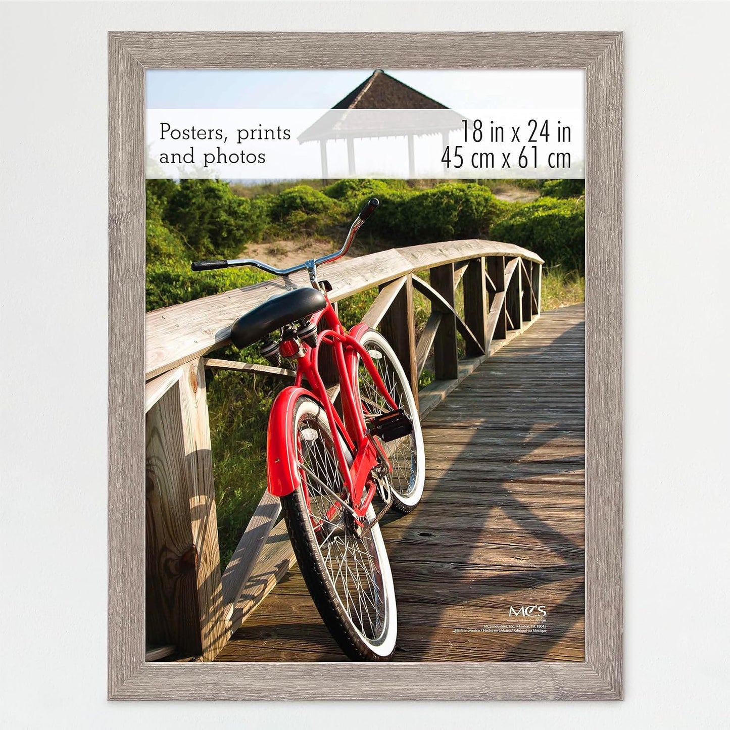 Marco póster madera granero 18x24pulg individual