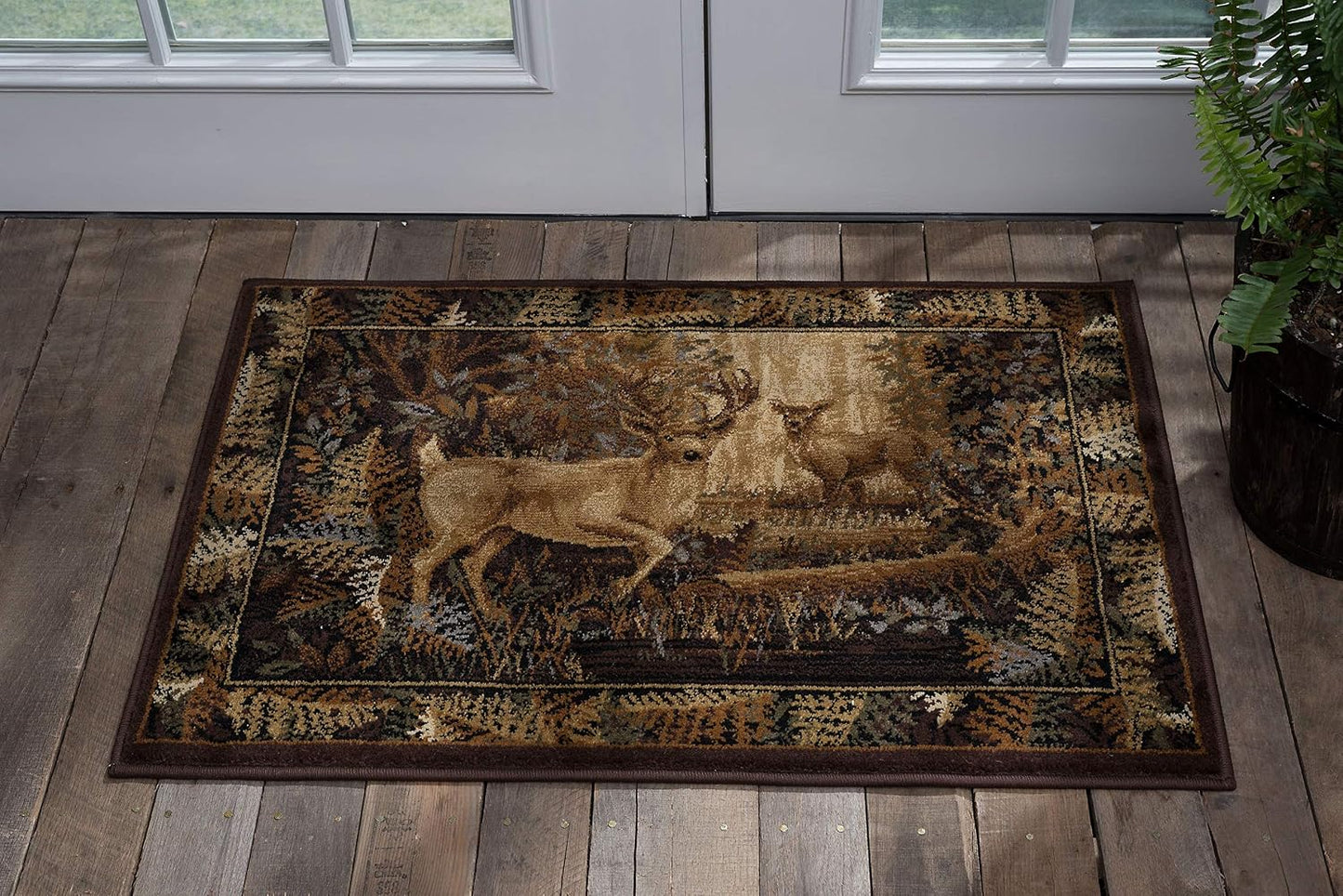 Tapete ciervo beige 2x3ft para pasillo y sala
