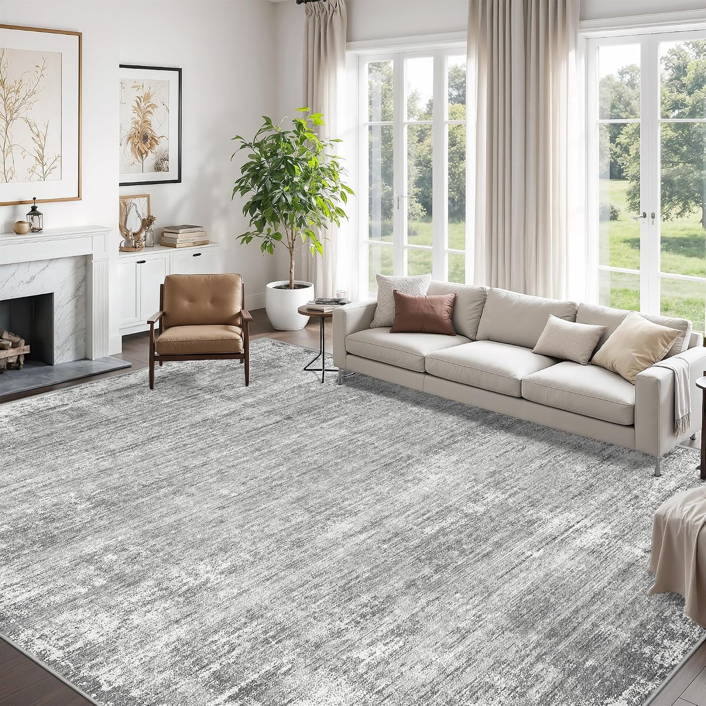 Alfombra 8x10pulg sala dormitorio antiderrap resistente