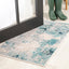 Alfombra moderna abstracta crema/azul 2x3 para interior