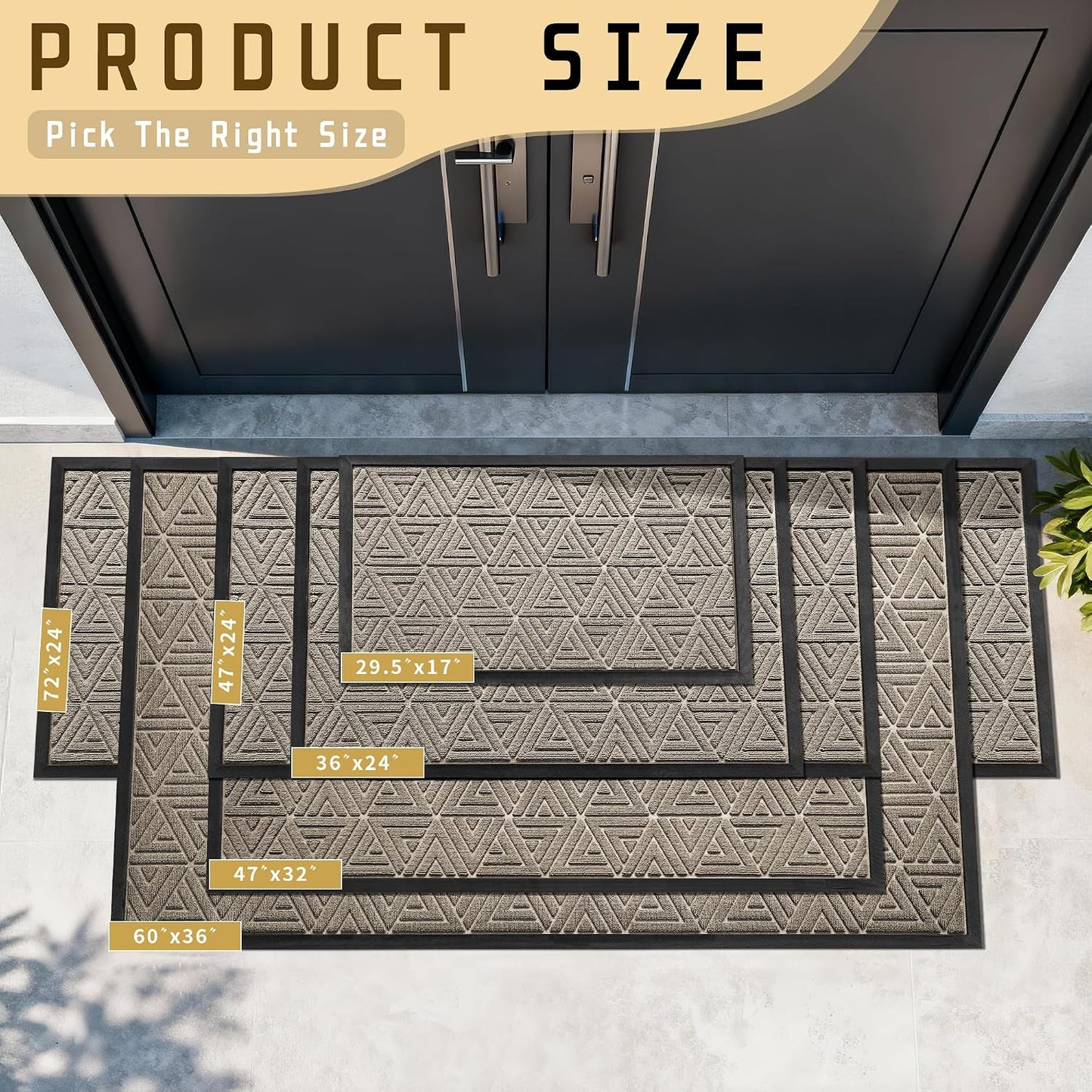 Tapete puerta exterior 29.5x17" impermeable