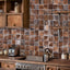 Azulejo vidrio salpicadero baño cocina bronce 2x2pulg 5