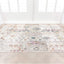 Alfombra bohemia vintage rayas diamante marfil 2x3x3x11"