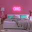 Arte decorativo LED neón con luz USB 10pulg Rosa