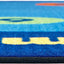 Alfombra para niños ovalada 6x9ft azul