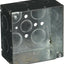 Caja eléctrica cuadrada 2-1/8pulg soldada 8 knockouts 3/4pulg
