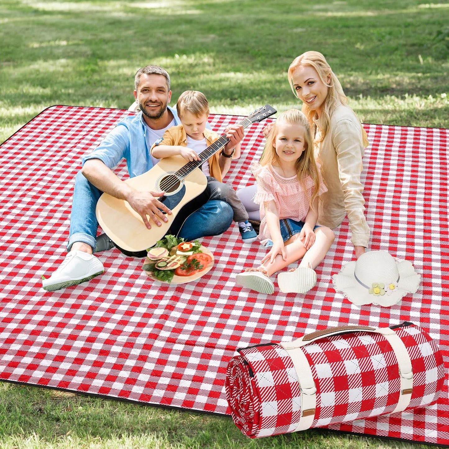 Manta picnic al aire libre 80x80pulg impermeable 3 capas