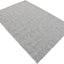 Alfombra área tejido plano gris claro marfil 4x6ft