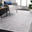Alfombra decorativa 4x6ft beige y azul lana hecha a mano