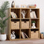 Cesta ratán plegable 12x12x10" set 3