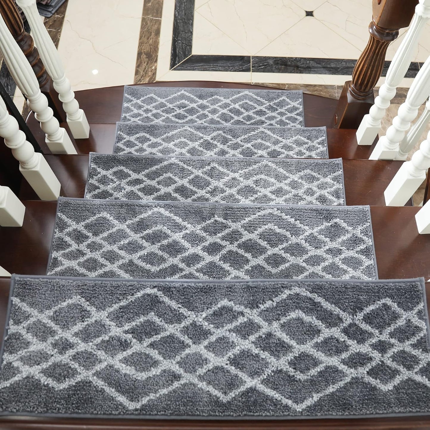 Alfombras antiderrap para escaleras 15 pzas 28x9in