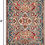 Alfombra área 2x3ft diseño oriental gris pardo y azul