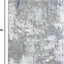 Alfombra abstracta contemporánea gris/azul 5'2"x7'2"
