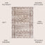 Alfombra tribal geométrica 3x5 marrón/marfil apta mascotas