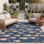 Alfombra lavable exterior 9x12ft azul beige CY6012-233