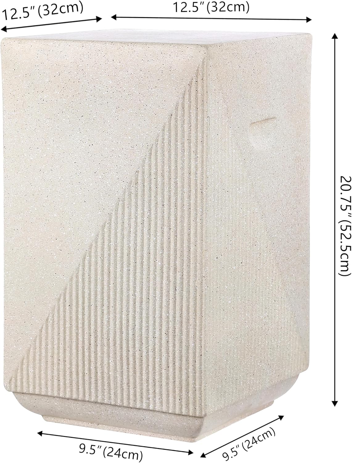 Mesa acento cuadrada 20.75pulg moderna