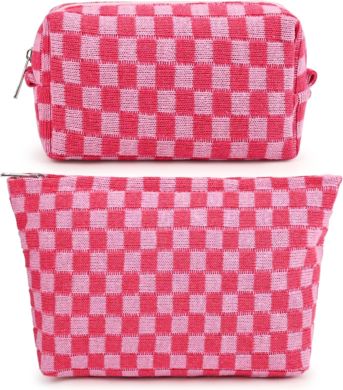 2 Pzas Bolsa Maquillaje Gran Capacidad Lona Viaje Organizadora