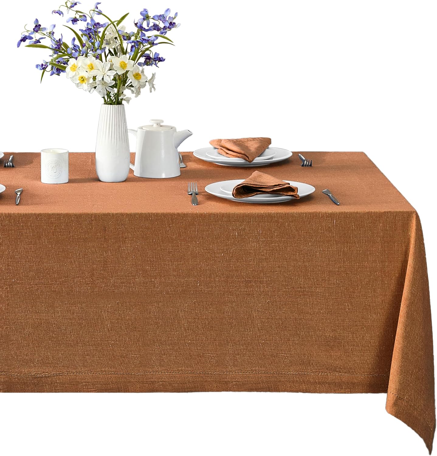 Mantel rectangular algodón punto vainica 60x120pulg color liso