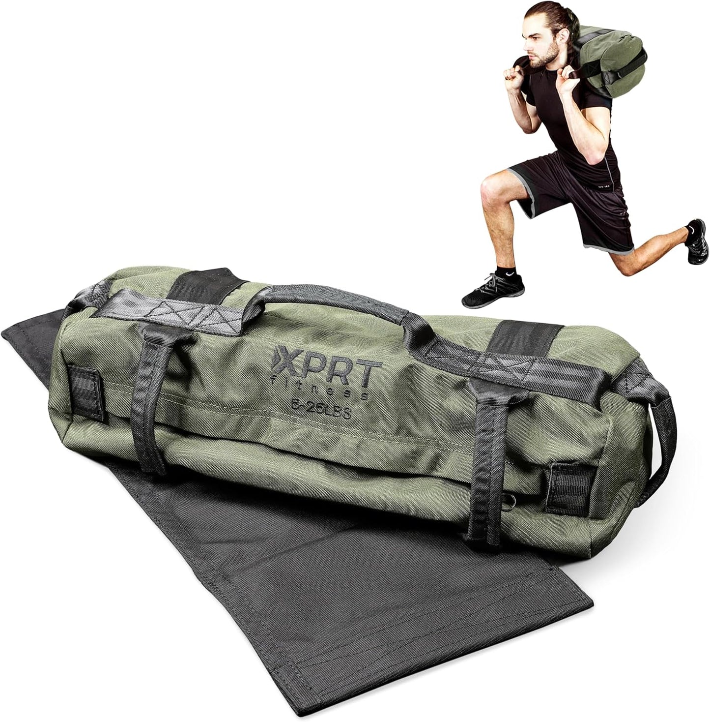 Bolsa arena entrenamiento resistente 7 asas verde