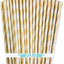 Pajitas papel kraft rayas 7.75pulg pack 100