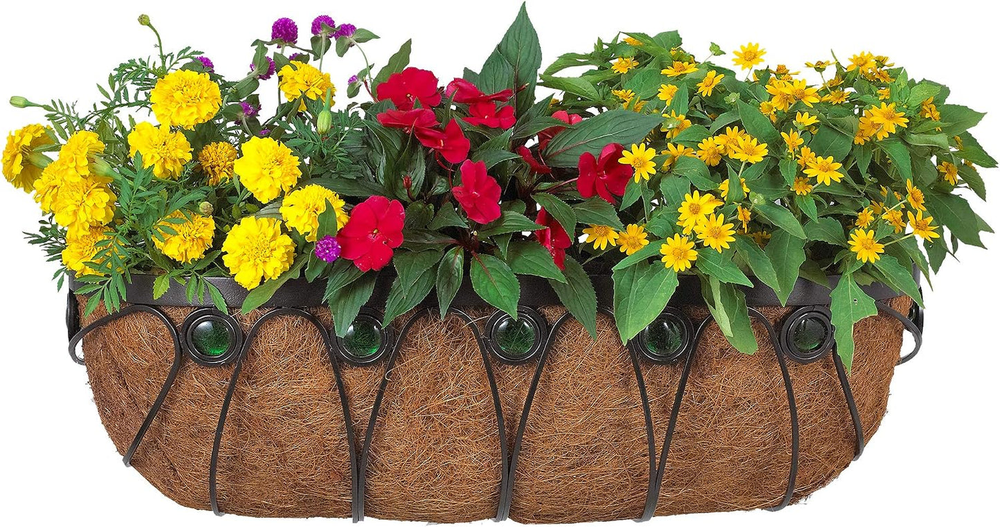 Plantero pared serie Arcadia Emerald 36pulg negro