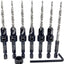 Set 6 brocas avellanadoras cónicas #8 11/64 pulg madera