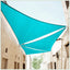 Toldo triangular malla UV UPF50 16x16x22.6 Turquesa