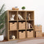 Cestas mimbre 10.5x10.5" plegables set 4