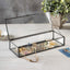 Joyero cristal vintage metal negro con tapa bisagra