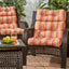 Cojín respaldo alto 44x22pulg exteriores set 2 rayas coral